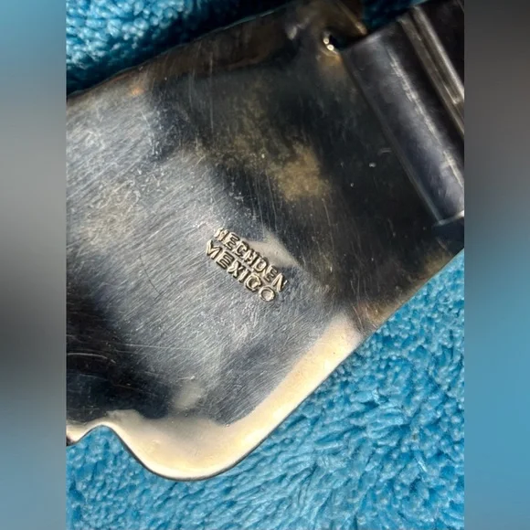 Estate sale..Men’s Navajo style Silver and Turquoise expansion watch band - Picture 3 of 3